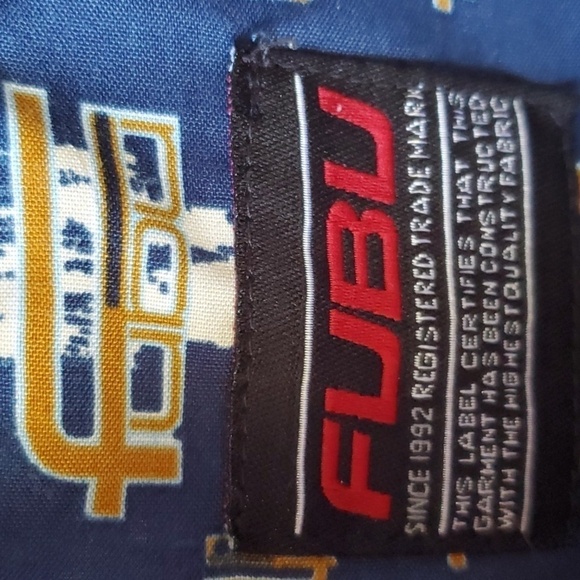 Vintage FUBU SS button down blue with logo. Size XXL - Picture 3 of 11